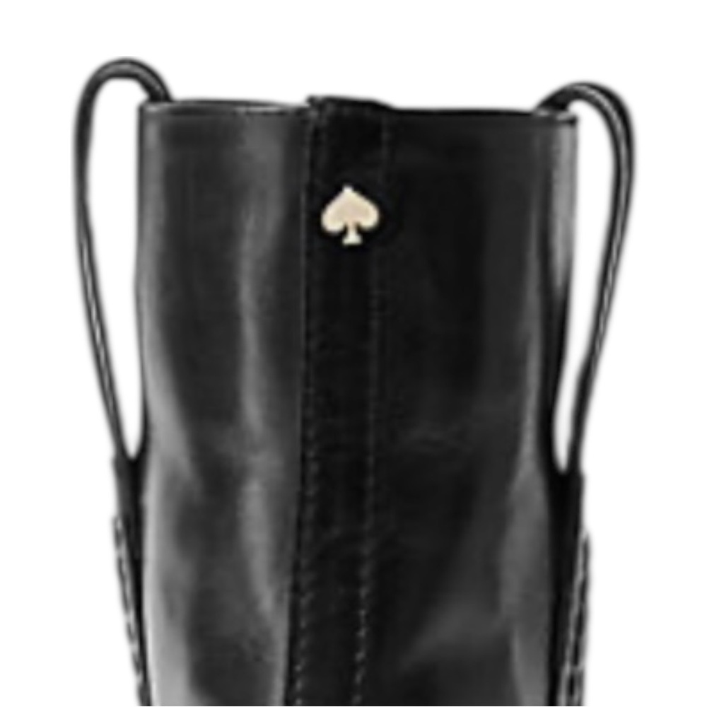 KATE SPADE Baise Black Leather Boot Block Heel Size 6 -- ABSOLUTELY GORGEOUS!!! - Picture 12 of 14